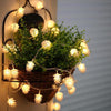 20 LEDs Solar Powered Pine Cone Outdoor Energy Saving Holiday Wedding Decoration String Light Garden Landscape Lamp(White Light)