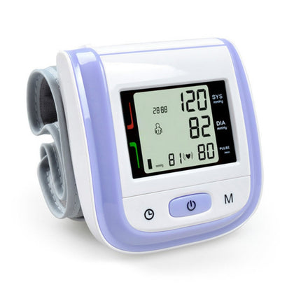 2 PCS Health Care Automatic Wrist Blood Pressure Monitor Digital LCD Wrist Cuff Blood Pressure Meter(Purple)