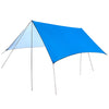 Ultralight Outdoor Portable Hammock Awning Hanging Tent Wear-resisting Large Multi-functional Mat Foldable Anti-UV Waterproof(Sapphire Blue)