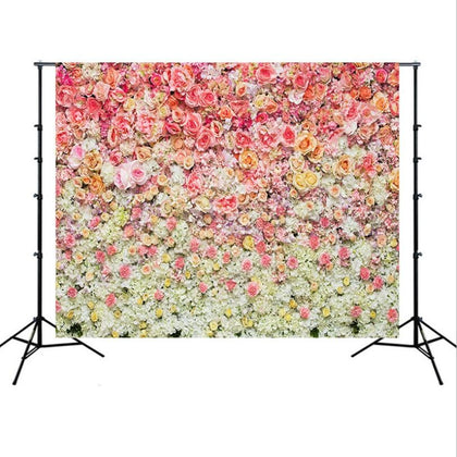 2.1m x 1.5m Rose Wall Wedding Party Photo Photography Background Cloth
