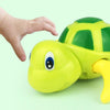 Cartoon Turtle Shape Clockwork Toy Babies Bathing Play Water Toy Children Educational Toy(Light Blue)