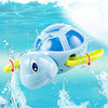 Cartoon Turtle Shape Clockwork Toy Babies Bathing Play Water Toy Children Educational Toy(Light Blue)