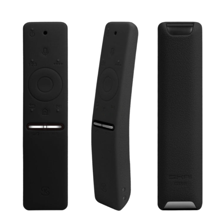 Silicone Protective Cover Case for Samsung Smart TV Voice Version Remote Control UA55KU6300J/6880J UA49KS7300(Black)