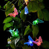 Solar Powered Butterfly Fiber Optic Fairy String Waterproof Christmas Outdoor Garden Holiday Lights, Size:4m 12LEDs