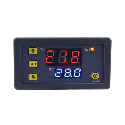 High-precision Microcomputer Intelligent Digital Display Switch Thermostat, Style:12V Power Supply(Red and Blue Display)
