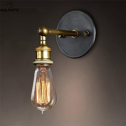 40W Vintage Wrought Iron Industrial Home Decoration Lighting Single Head Wall Lamp