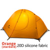 Naturehike NH18A095-D Double-layer Outdoor Ultra-light Rainstorm-proof Camping Tent, Style:Single 20D Silicone-Orange