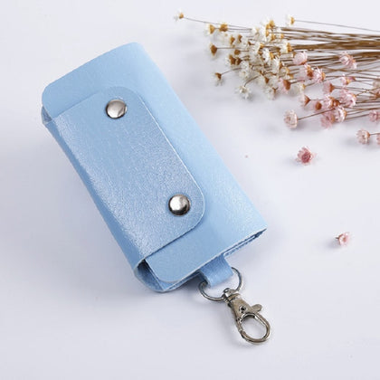 2 PCS Leather Car Key Cover Key Case(Blue)