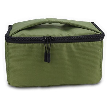 EDAL Water-resistant DSLR Padded insert Case Waterproof Zipper Removable Partition Camera Bags(Army Green)