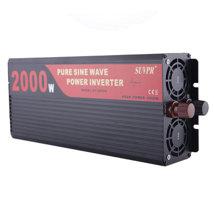SUVPR DY-LG2000S 2000W DC 12V to AC 220V 50Hz Pure Sine Wave Car Power Inverter with Universal Power Socket