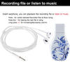 Flowers Blue and White Porcelain Pattern Portable Audio Voice Recorder USB Drive, 16GB, Support Music Playback