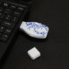 Flowers Blue and White Porcelain Pattern Portable Audio Voice Recorder USB Drive, 4GB, Support Music Playback