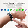 E18 Mens 0.96 inch HD Color Screen Fitness Tracker Watch Smart Wristband, Support Sports Mode/ Heart rate/Blood Pressure/Sleep Monitor/Bluetooth Camera/ Drinking Reminder