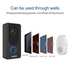 EKEN V7 1080P Wireless WiFi Smart Video Doorbell, Support Motion Detection & Infrared Night Vision & Two-way Voice, Package 5: Doorbell + 2 x 18650 Batteries + Dual Slots Battery Charger + Chime + WiFi Repeater(Black)