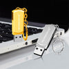 MicroDrive 32GB USB 2.0 Creative Personality Metal U Disk with Keychain (Gold)