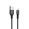 Borofone BX20 8 Pin to USB Charging Data Cable for iPhone X, iPhone 8 & 8 Plus, iPhone 7 & 7 Plus, iPhone 6 & 6s, iPhone 6 Plus & 6s Plus (Black)