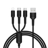 Borofone BX16 1m 2A 3 in 1 USB-C / Type-C + 8 Pin + Micro USB to USB Charging Data Cable for iPhone, Galaxy, Huawei, LG, HTC, Sony and Other Phones