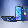 Magnetic 360 Degrees Rotation Ring Armor Phone Protective Case for Huawei P30 Lite / Nova 4e(Navy Blue)