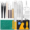 28 Pieces Vinyl Crafts Tool Set Tweezers Scissors Hook Rulers for Cameos