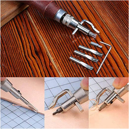 7 pcs Leather Stitching Groover and Edger Leathercraft Working Tools