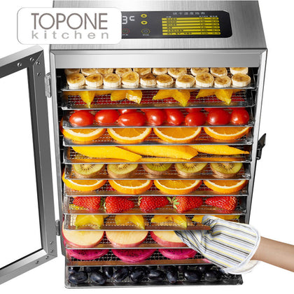 Versatile 12 tray commercial and household food dehydrator fruit, meat dryer